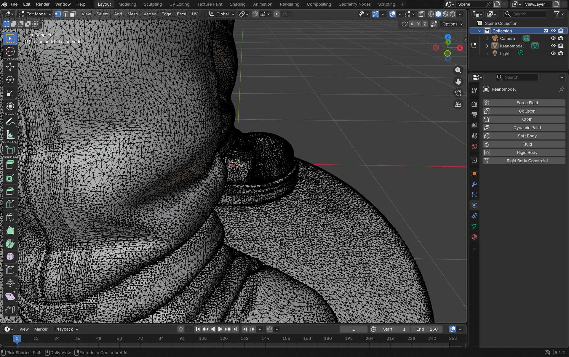 Sculpted in 3D.